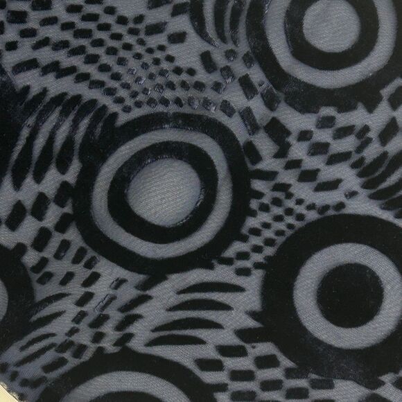 Cejon Silk Blend Blue Circle Dot Burnout Rectangle Scarf 9.5" X 58" NWT - Picture 6 of 6